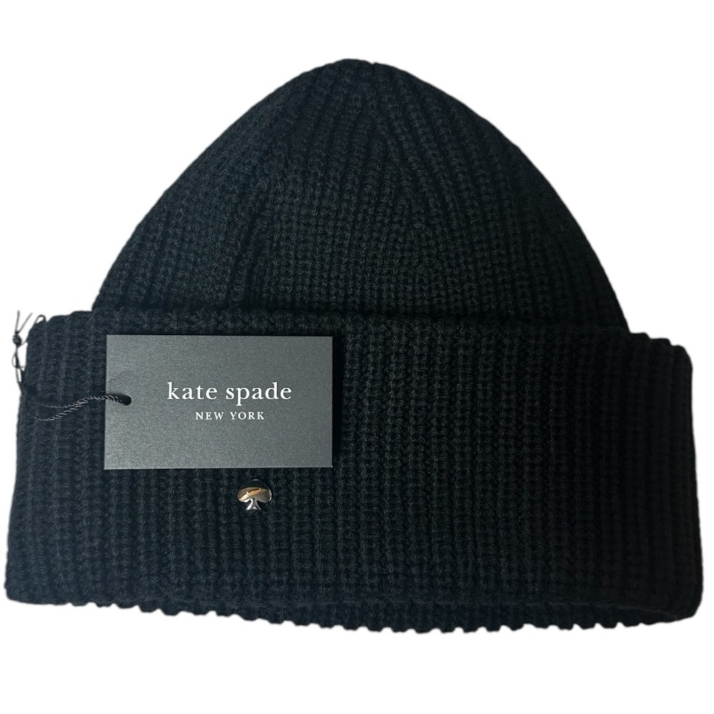 Kate Spade ♠️ cuff black beanie